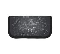BYwenhopnbs Trousse à Crayons Grande capacité en Toile avec Dessin Scientifique Manuscrit imprimé, idéale pour Les Filles