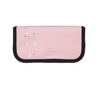 BYwenhopnbs Trousse à Crayons Grande capacité en Toile avec imprimé étoiles Roses et Blanches pour Filles