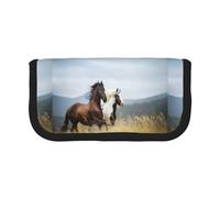 BYwenhopnbs Trousse à Crayons Grande capacité en Toile avec Motif Chevaux au Galop pour Filles