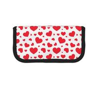 BYwenhopnbs Trousse à Crayons Grande capacité en Toile avec Motif cœur dispersé pour Filles