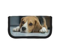 BYwenhopnbs Trousse à Crayons Grande capacité en Toile avec Motif de Chien Beagle Mignon allongé sur Le Sol pour Filles