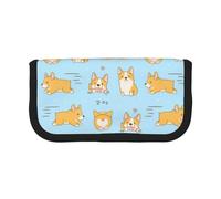 BYwenhopnbs Trousse à Crayons Grande capacité en Toile avec Motif de Chien Corgi Kawaii, idéale pour Les Filles