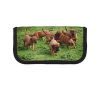 BYwenhopnbs Trousse à Crayons Grande capacité en Toile avec Motif de Chiens de Rhodesian Ridgeback, Chiots et Animaux de Compagnie, pour Filles