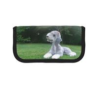 BYwenhopnbs Trousse à Crayons Grande capacité en Toile avec Motif de Chiens drôles et poilus de Bedlington Terrier pour Filles