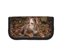BYwenhopnbs Trousse à Crayons Grande capacité en Toile avec Motif de Chiot Bouledogue américain pour Filles