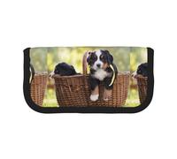 BYwenhopnbs Trousse à Crayons Grande capacité en Toile avec Motif de Chiots Bouvier Bernois pour Filles