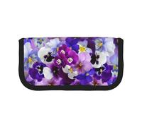 BYwenhopnbs Trousse à Crayons Grande capacité en Toile avec Motif de pensées de Pâques et Fleurs printanières pour Filles