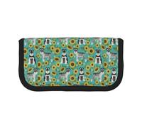 BYwenhopnbs Trousse à Crayons Grande capacité en Toile avec Motif Floral Schnauzer, Motif tournesols, Printemps-été, pour Filles