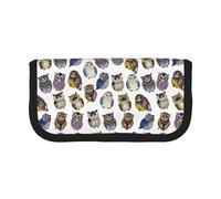 BYwenhopnbs Trousse à Crayons Grande capacité en Toile avec Motif hiboux Mignons et Aquarelle pour Filles