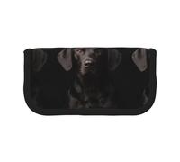 BYwenhopnbs Trousse à Crayons Grande capacité en Toile avec Motif Labrador Noir adopté et Curieux, idéale pour Les Filles