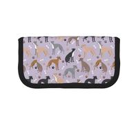 BYwenhopnbs Trousse à Crayons Grande capacité en Toile avec Motif lévrier Italien et Pattes de Chien pour Filles