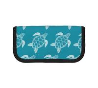 BYwenhopnbs Trousse à Crayons Grande capacité en Toile avec Motif Tortue de mer et Dessin au Trait pour Filles