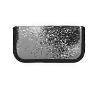 BYwenhopnbs Trousse à Crayons Grande capacité en Toile Gris argenté Scintillant pour Filles