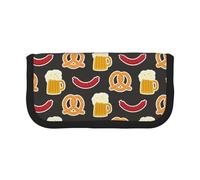 BYwenhopnbs Trousse à Crayons Grande capacité en Toile Motif Bretzel et bière pour Filles