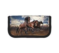 BYwenhopnbs Trousse à Crayons Grande capacité en Toile Motif Chevaux au Galop pour Filles