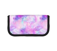BYwenhopnbs Trousse à Crayons Grande capacité en Toile Motif Galaxie marbrée Rose et Violet pour Filles