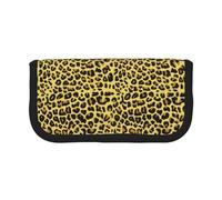 BYwenhopnbs Trousse à Crayons Grande capacité en Toile Motif guépard et léopard Jaune pour Filles