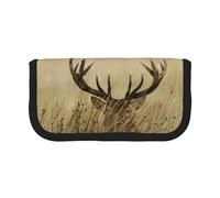 BYwenhopnbs Trousse à Crayons Grande capacité en Toile pour Filles, Motif cerf de Virginie et Faon dans la Nature