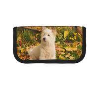 BYwenhopnbs Trousse à Crayons Grande capacité en Toile pour Filles, Motif Westie, West Highland White Terrier, Automne