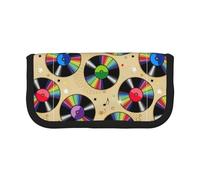 BYwenhopnbs Trousse à Crayons Grande capacité en Toile pour Filles, Organiseur de Pochettes à stylos et disques vinyles