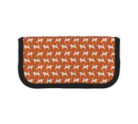BYwenhopnbs Trousse à Crayons Grande capacité, Motif Jack Russell Terriers Orange, Adorable Chien Jack Russell, Trousse à Crayons en Toile pour Filles