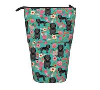 BYwenhopnbs Trousse à Crayons télescopique Cockapoo Floral Black Cockapoo Dogs and Florals