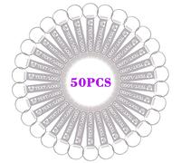 BYWEXCLESD Décapsuleur Personnalisable Ouvre Bière Personnalisé Porte-clés Ouvre Bouteille Gravure, Cadeau pour Noel Mariage Fête Papa Mari,50 PCS, Argenté