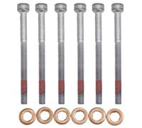 Bywindup 6 jeux de boulons et rondelles pour support de buse d'injecteur de carburant, joints d'étanchéité compatibles avec Mercedes 98-14, en remplacement des références A6119900122 et A0009902907