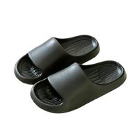 BYWXW Chaussons de Douche Sandales,Massage au Point Vague antidérapantes à séchage Rapide pour Femmes et Hommes Idéales pour la Salle de Bain,la Plage et la Salle de Sport(Size:EU 46/47,Color:Noir)