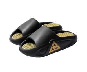 BYWXW Chaussons de Plage Antidérapant, Semelle épaisse Pantoufles Conception à Double Couche Été,Sandales de Douche Piscine Confortable Chaussures Maison Intérieu(Size:EU 44-45,Color:Noir)