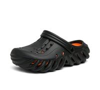 BYWXW Chaussures de Trou Sandals,Chaussons d'été Creux Respirant Chaussures de Plage Confortables Chaussures de Jardin Été Pantoufles Sandales de Plage (Size:EU 42,Color:Noir)