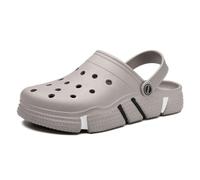 BYWXW Hommes Tendance Wear Pantoufles,Douche Léger Antidérapantes Maison Été Massage Doux Chaussures de Plage,Outdoor Respirantes Sandales (Size:EU 50,Color:Gris)