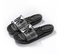 BYWXW Pantoufles de Massage,Masseur de Pied d'Acupression Chaussures de Massage des Pieds pour Détendre Les Pieds et Favoriser la Circulation Sanguine(Size:EU 38/39,Color:Noir)