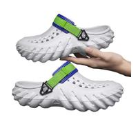 BYWXW Pantoufles D'Été Hommes, Respirantes Chaussons de Jardin Perforés-Sabot Léger Antidérapant Mules à séchage Rapide pour Tous Les Sports de Plage Piscine(Size:EU 44,Color:Blanc)