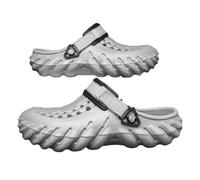 BYWXW Pantoufles D'Été Hommes, Respirantes Chaussons de Jardin Perforés-Sabot Léger Antidérapant Mules à séchage Rapide pour Tous Les Sports de Plage Piscine(Size:EU 38,Color:Grey)