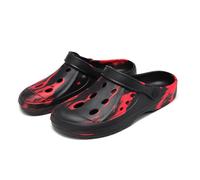 BYWXW Sabots hommes respirant été sandales de plage, réglable slide jardin chaussures pantoufles antidérapantes intérieur et extérieur été sandales de plage(Size:EU 44,Color:Rouge)