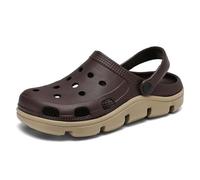 BYWXW Sabots Hommes Respirant été Sandales de Plage, réglable Slide Jardin Chaussures Pantoufles antidérapantes intérieur et extérieur été Sandales de Plage(Size:EU 44,Color:Marron)