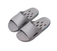 BYWXW Tongs de couple d'été, Claquettes de Douche Avec trou de drainage Chaussons Antidérapantes Intérieur Extérieur Pantoufles À Semelles Épaisses(Size:EU 42/43,Color:Gris)