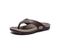 BYWXW Tongs réflexologie Plantaire Pantoufles,Tongs Homme Sandales de Sports Soutien de Voûte Plantaire Flip Flop Chaussures de Plage et Piscine Antidérapant Pantoufles(Size:EU 42,Color:Kaki)