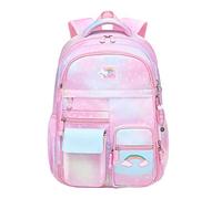 BYXEPA Cartable Fille Primaire, Sac a dos Enfants Fille 40 x 30 x 17 cm, Joli Cartable à Compartiments pour Filles, Enfant, étudiants de L'école élémentaire, Rose