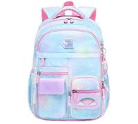 BYXEPA Sac à dos d'école pour filles, 40,6 cm, joli sac à livres pour filles, enfants, étudiants, école primaire, bleu, Large, Disney Frozen