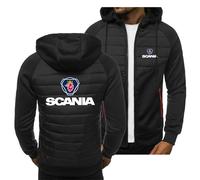 BYXLMS Nouveaux Sweats à Capuche pour Hommes pour Vestes Polaires Scania Cardigans décontractés Zip Up Hoody Printemps Automne Tops-Black B||L