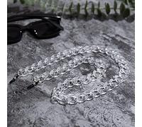 BYYHJNMSXS Chaînes Et Cordons À Lunettes 72Cm Acrylique Lunettes De Soleil Chaîne Femmes Anti-Dérapant Lunettes De Lecture Porte-Chaîne Sangle De Cou Longe Accessoires Transparent Taille unique
