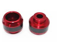 BYYINGS 1pair Motorcycle Crash Protecteur en Aluminium Roue de Roue de Roue de Roue Avant de Chute de Protection de Chute des curseurs Moto Safty Accessoires(Red)