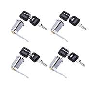 BYYLECL Lot de 4 verrous à came en alliage de zinc avec clés pour placard, boîte aux lettres, porte, boîte à outils, 16 mm, déverrouillage simple
