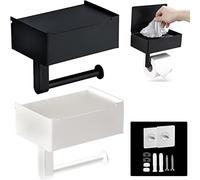 BYYLECL Support de rouleau de papier toilette avec étagère, en acier inoxydable, support de rouleau de papier toilette mural pour cuisine et salle de bain