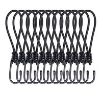 BYZANDQI Lot de 12 tendeurs en caoutchouc avec crochets - 17 cm avec crochets - Tendeur de bâche avec crochet en spirale - Crochet extensible pour bâche, tente, filet, bannière, trampoline