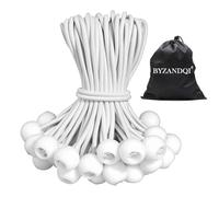 BYZANDQI Lot de 25 tendeurs en caoutchouc avec boule de 15 cm - Tendeur de bâche - Boucles en caoutchouc pour bâche, tente, bannière, filet, pavillons
