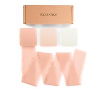 BYZANDQI Lot de 9 rouleaux de ruban en mousseline de soie - 2,5 cm x 6 m