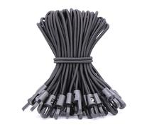 BYZANDQI Tendeur en caoutchouc avec crochets, tendeur avec crochets, tendeur de bâche, en caoutchouc, pour bâches, tente, filet de camping (12, noir, 15 cm)